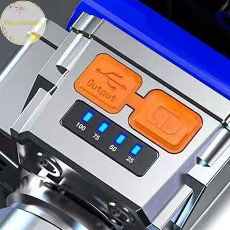 HdmNatalie Đèn LED di động gắn trên Đèn pin ngoài trời Chống nước mạnh mẽ Đèn pha USB có thể sạc lại Đèn lồng cắm trại có màn hình nguồn VN