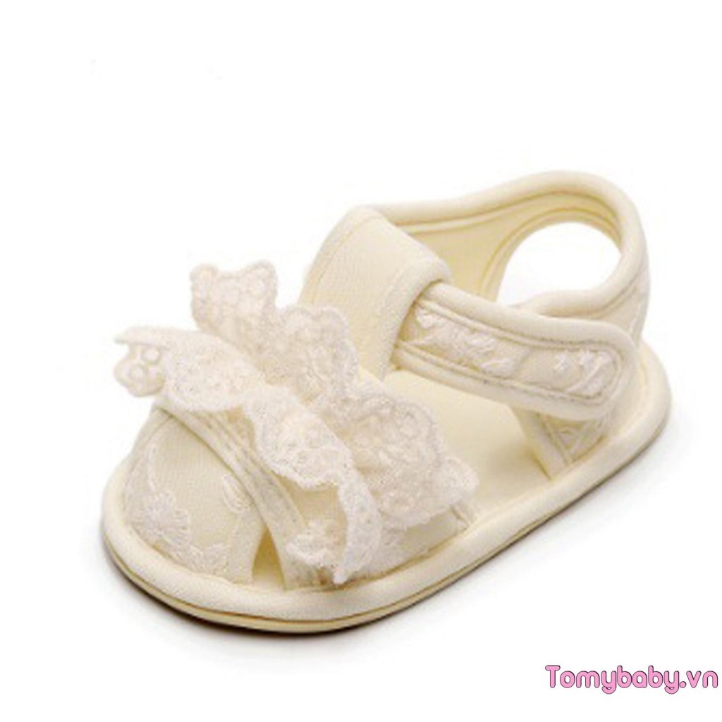 Xăng đan Mùa Hè Cho Bé Gái Dễ Thương Nơ / Ruffle Giày Đế Chống Trơn Trượt Giày Tập Đi