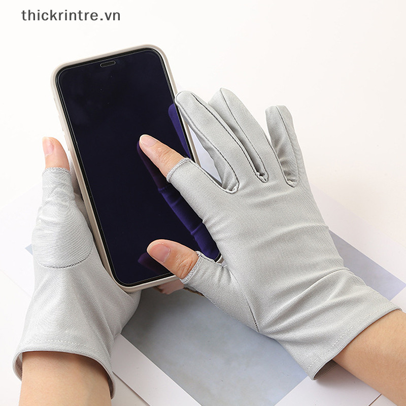Thi Găng Tay Mùa Hè Nam Ice Silk Sun Proction Găng Tay Lái Xe Găng Tay Câu Cá Thoáng Khí Đi Xe Đạp Đi Bộ Đường Dài Găng Tay Găng Tay Dành Cho Nữ VN