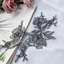 THEGIRL8B Miếng Dán Vải, Handmade Thủ Công DIY Hoa Táo, Trang Trí May Trắng Đen Ren Vải Vải Đính Dressmaking