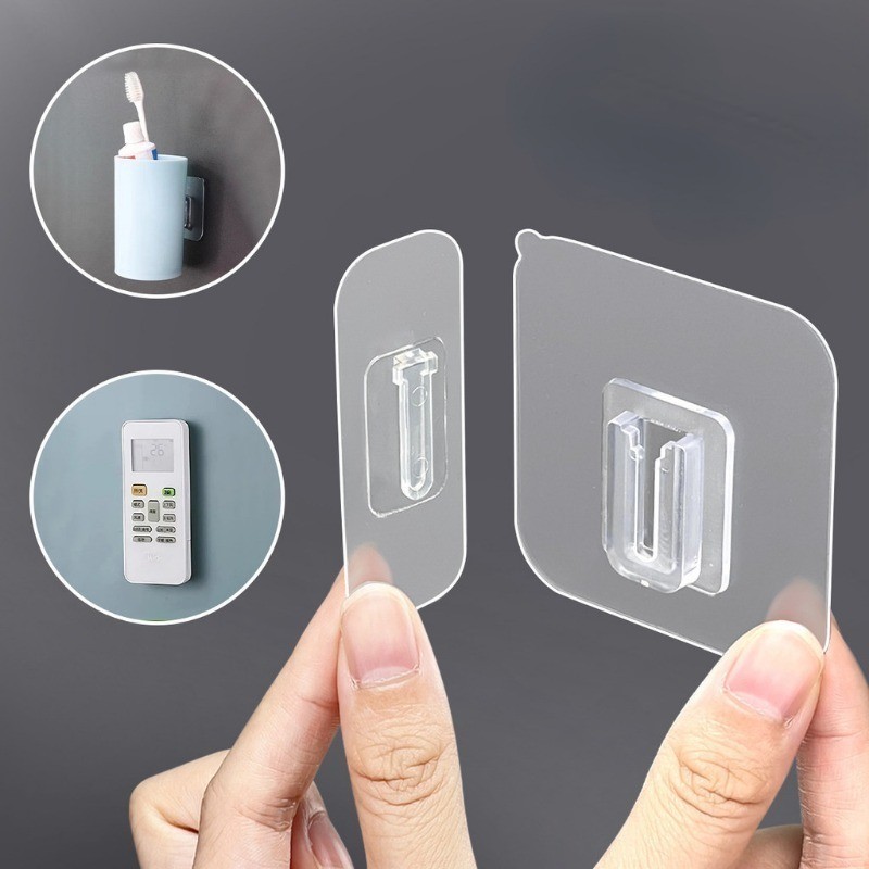 [Nổi bật] Móc khóa mẹ-con - Chống thấm nước, tự dính, không dấu vết - Bộ giữ điều khiển từ xa - Giá đỡ khung ảnh - Dụng cụ cố định bàn chải vệ sinh - Giá đỡ kẹp ổ cắm hàng