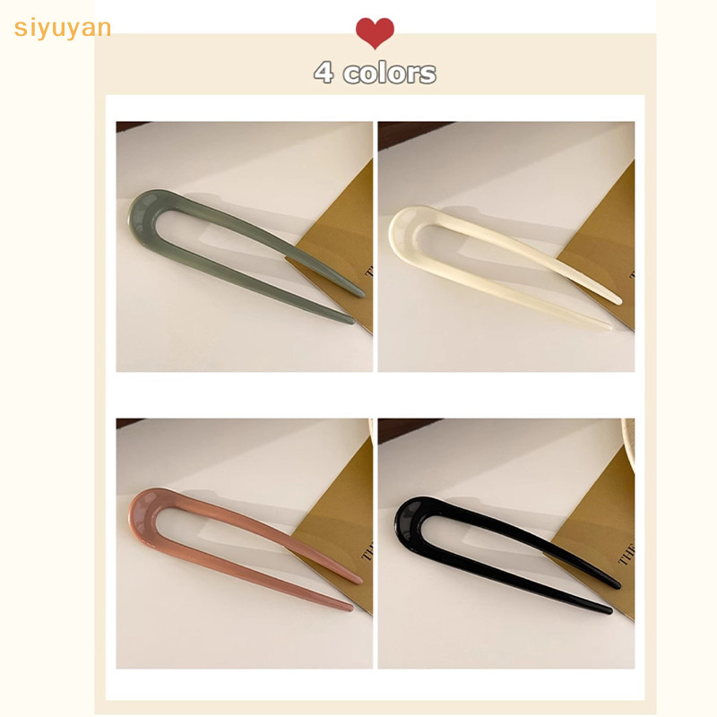 Siyuyan Mới Hình Chữ U Nĩa Tóc Mới Phụ Kiện Tóc Nhựa Thiết Kế Sáng Tạo Tóc Nữ Dụng Cụ Tạo Kiểu Tóc Quà Tặng VN