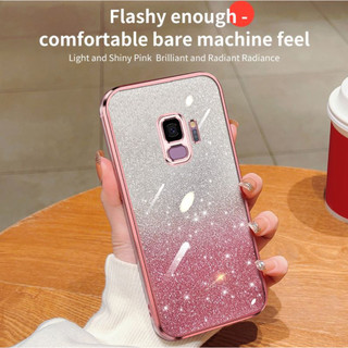 Vỏ Samsung s9 SM-G9600 SM-G960U1 SM-G960N SCV38 SM-G960X SC-02K Vỏ bột lấp lánh gradient đầy màu sắc mạ điện Vỏ mềm trong suốt chống rơi vỏ điện thoại