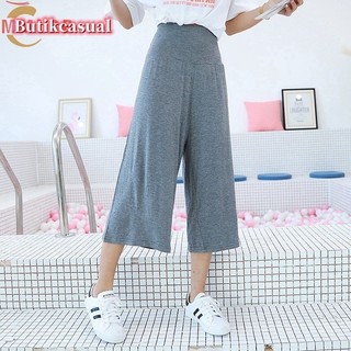Quần Cotton Nữ Cao Cấp Rộng Trơn Quần 2024 Mùa Hè Thường Ngày Rời Tập Yoga Co Giãn Quần M-2XL