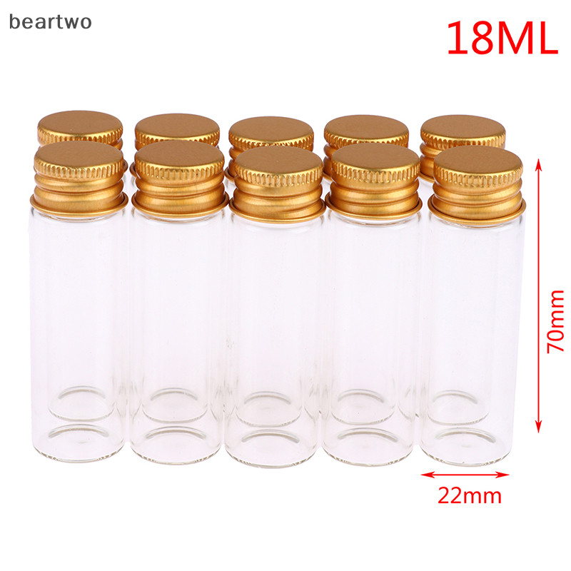 < Beartwo > 10 Cái 5 / 7 / 10 / 14 / 18 / 20ML Chai Thủy Tinh Nhỏ Lọ Thủy Tinh Kín Chai Chúc Chai Đẹp