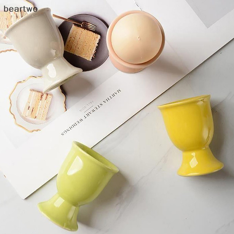 < Beartwo > Cốc đựng trứng bằng gốm Màu kẹo Cốc phục vụ sáng tạo cho nhà bếp Cốc đựng trứng ăn sáng Tiệc cung cấp trứng Đẹp