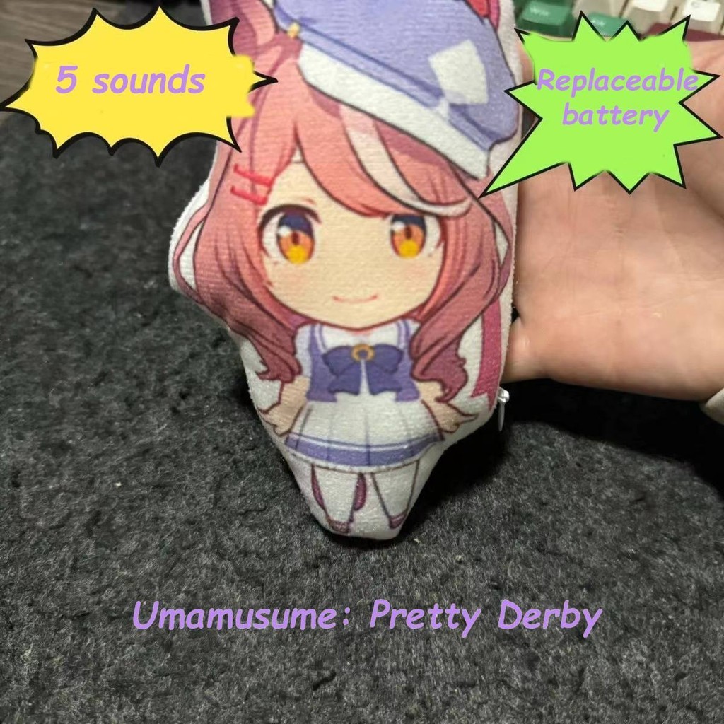 HK1 Umamusume Pretty Derby 5 âm thanh sang trọng búp bê móc khóa 15cm túi dễ thương mặt dây chuyền ép KH1