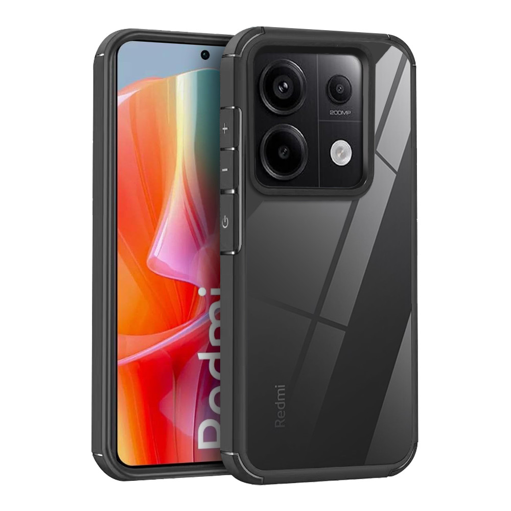 Ốp Điện Thoại Arcylic Cho Redmi Note 13 Pro 5G Sạc Không Dây Tăng Cạnh Bảo Vệ Camera Và Bảo Vệ Màn Hình Chống Sốc Phản Ứng Nút Thật Vỏ Chống Hình Mờ