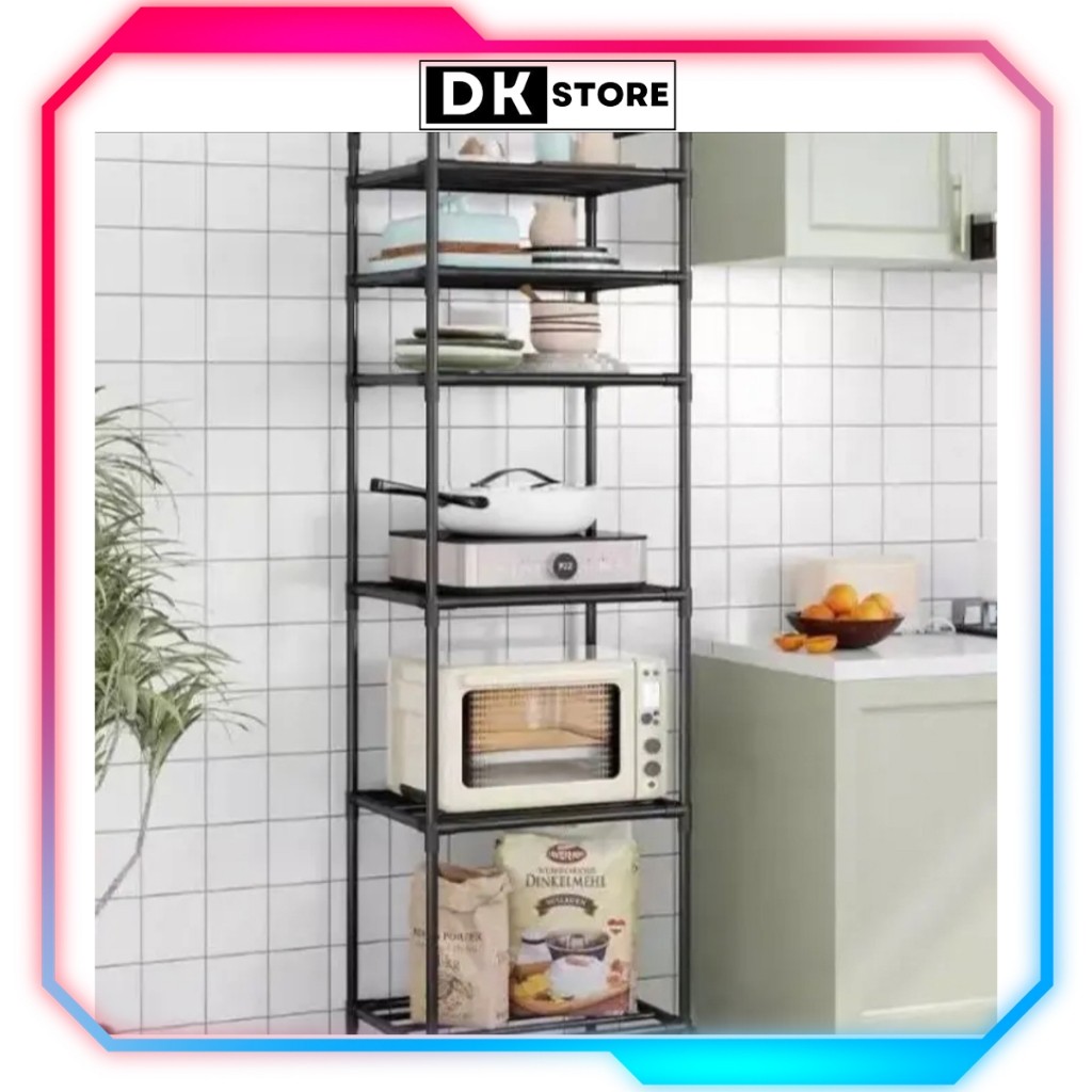Kệ Nhà Bếp 5 Tầng Kệ Phòng Khách Đa Năng DKSTORE Khung Thép Carbon Phun Sơn Tĩnh Điện Hàng Loại 1