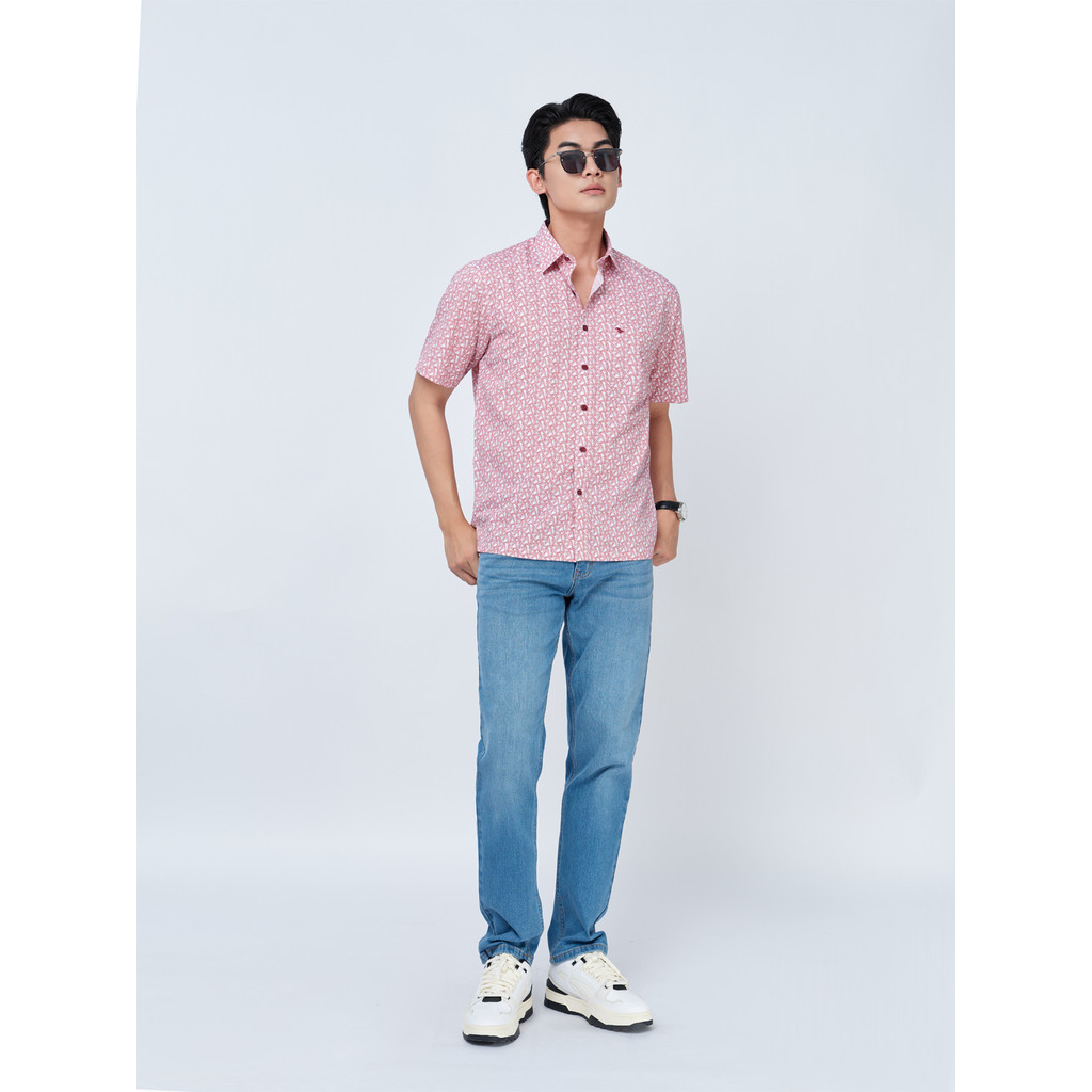 Sơ mi ngắn tay lai ngang VIETTIEN SMART CASUAL vải sợi tre phom REGULAR VT00000310