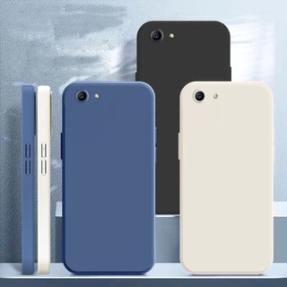 Thời trang mới Oppo A71 A83 A59 F1S A37 A3S Khung cản vuông mỏng Vỏ silicon TPU mềm có dây đeo cổ tay