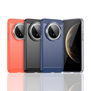 Dành cho Huawei Mate 70 / Mate 70 Pro Kết cấu chải siêu mỏng Vỏ nhựa TPU mềm chống sốc