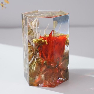[Gou] Khuôn silicon hình lục giác hình trụ Khuôn làm đồ trang sức bằng nhựa Epoxy Craft DIY Tool VN