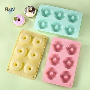 B & N 1 6 Bánh Donut Khuôn Silicon DIY Nhà Bếp Nướng Khuôn Khay Nướng Bánh Donut Làm Kẹo Khuôn Trang Trí Bánh Phụ Kiện.