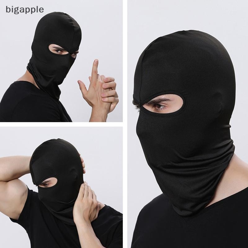Bigapple 2 Lỗ Balaclava Mặt nạ xe máy Moto Mũ bảo hiểm Hood Trượt tuyết Cổ Full Face Mask Chống gió Mặt nạ Biker Nam RDG