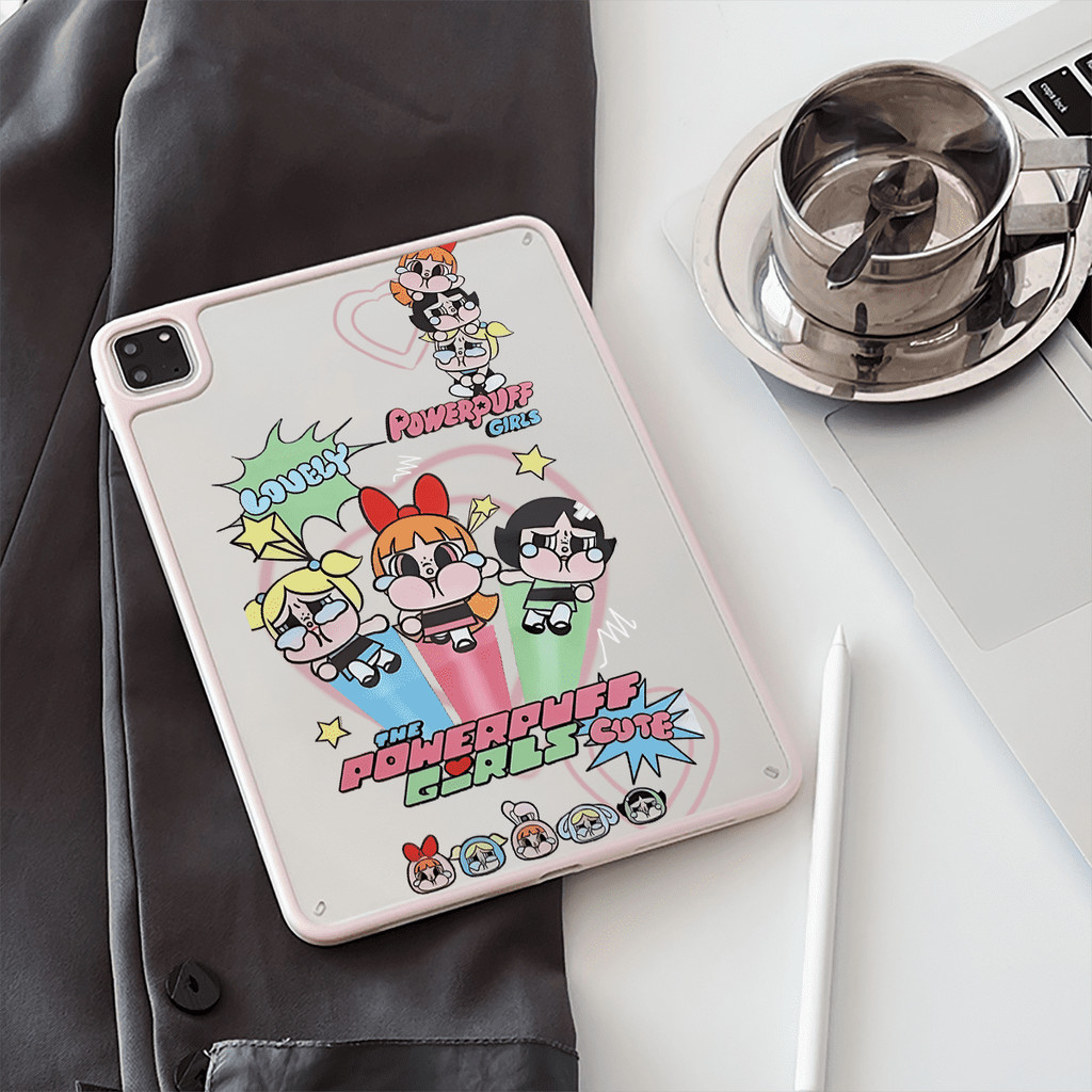 Vỏ Acrylic Cứng Ba Cô Gái Họa Tiết Dành Cho IPad 7 8 9 10 11 Air3 Air4 Air5 Air6 Air 11 M2 2024 10.9 "Pro10.5 10.2" Pro11 2018 2020 2021 2022 M4 2024 2025
