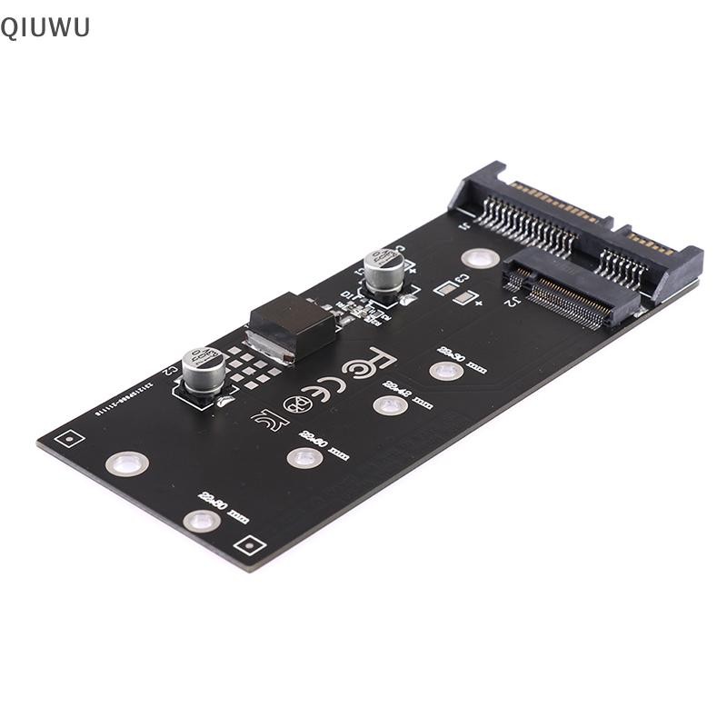 Qiuwu B + m key m.2 ngff ssd to m.2 sata 3 raiser m.2 sang sata thẻ mở rộng bộ chuyển đổi.