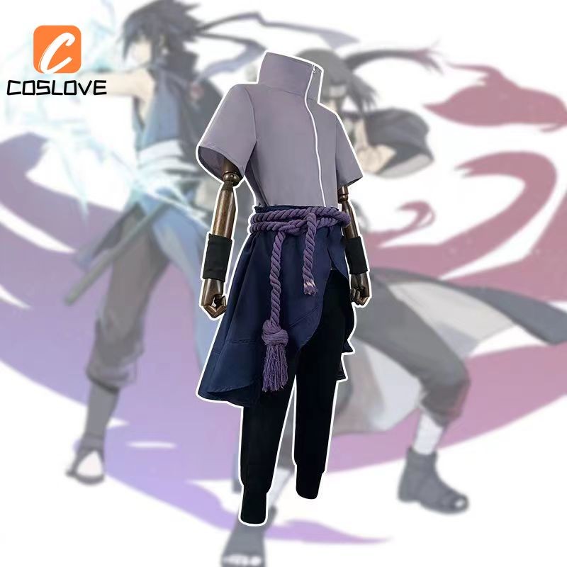 Anime NARUTO Sasuke Quần Áo Trọn Bộ Trang Phục Ninja Cosplay Đồng Phục