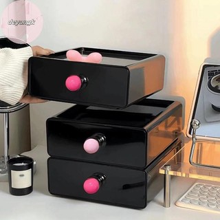 Deyangk 1 Đồ trang trí phòng bé gái Hộp lưu trữ máy tính để bàn đầy màu sắc INS Phong cách ngăn kéo lưu trữ Bàn văn phòng Đồ lặt vặt Hộp sắp xếp VN