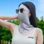 Khăn quàng cổ chống tia cực tím JVSUB, Chống nắng toàn mặt UPF50 +, Tấm che nắng thoáng khí bằng lụa băng chống bụi thời trang đi xe đạp