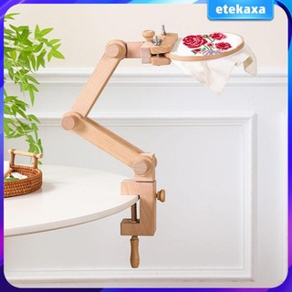 Cross Stitch Rack Khung Biến Gỗ Chuyên Nghiệp Đa Năng Thêu Hoop Giá Đỡ Có Kẹp Cho Phụ Kiện May Vá