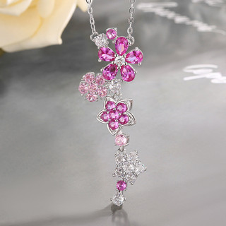 Bộ đồ hoa Zircon Corundum đỏ của Mỹ dành cho nữ