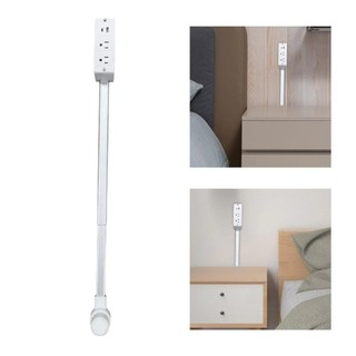 Bộ mở rộng ổ cắm điện FEASTLY, Xoay màu trắng 180° Bộ mở rộng ổ cắm điện, Bộ mở rộng ổ cắm điện có thể điều chỉnh độ dài không đục lỗ bền bỉ cho NightStand