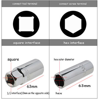 Cờ Lê Ổ Cắm Bugi Từ Tính 16/21mm Cr-V 1/2-inch 6 Điểm, Chuyên Dụng, Chất Lượng Cao