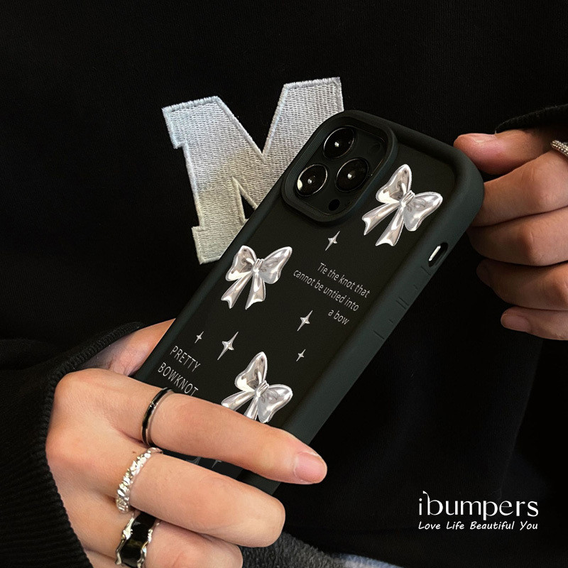 ibumpers Ốp Điện Thoại iPhone Họa Tiết Nơ Ngọt Ngào Sang Trọng Có Lông Quyến Rũ Dây Đeo Cho IPhone 16 15 14 12 13 11 Pro Max IP 7 8 Plus X XS XR Ốp Lưng Dày Dặn Silicon Mềm Chống Rơi Chống Sốc