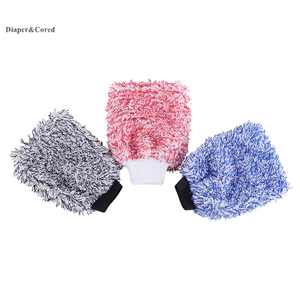 Diaper & CORED 1 Rửa Xe Microfiber Găng Tay Bánh Xe Rửa Mitt Chống Trơn Trượt Mềm Dễ Dàng Vệ Sinh Bánh Xe Ô Tô Mitt Phụ Kiện Xe Hơi YTH