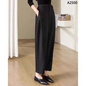 Quần baggy lưng cao chất cotton co giãn chuẩn form A2500