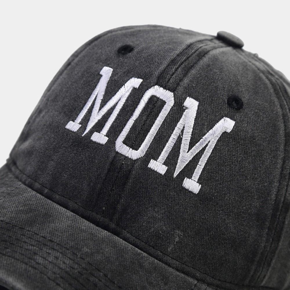 Mũ bóng chày thêu MINIMALY DAD MOM, thiết kế hiphop cổ điển với tấm che điều chỉnh được