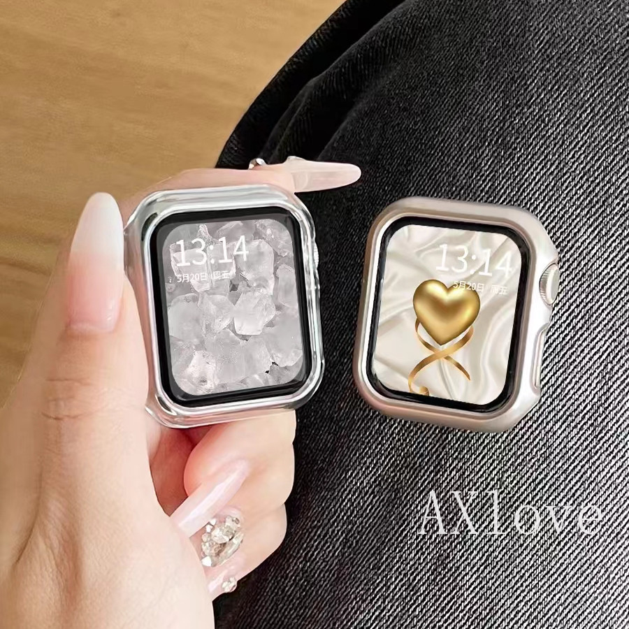 Ốp Mờ Cho Apple Watch Ultra 2 49mm Cho iWatch Series 9 41mm 45mm 40mm 44mm 42mm 38n S11 Ốp Lưng PC Cứng Chống Sốc Cạnh Bảo Vệ Ốp Lưng Phụ Kiện