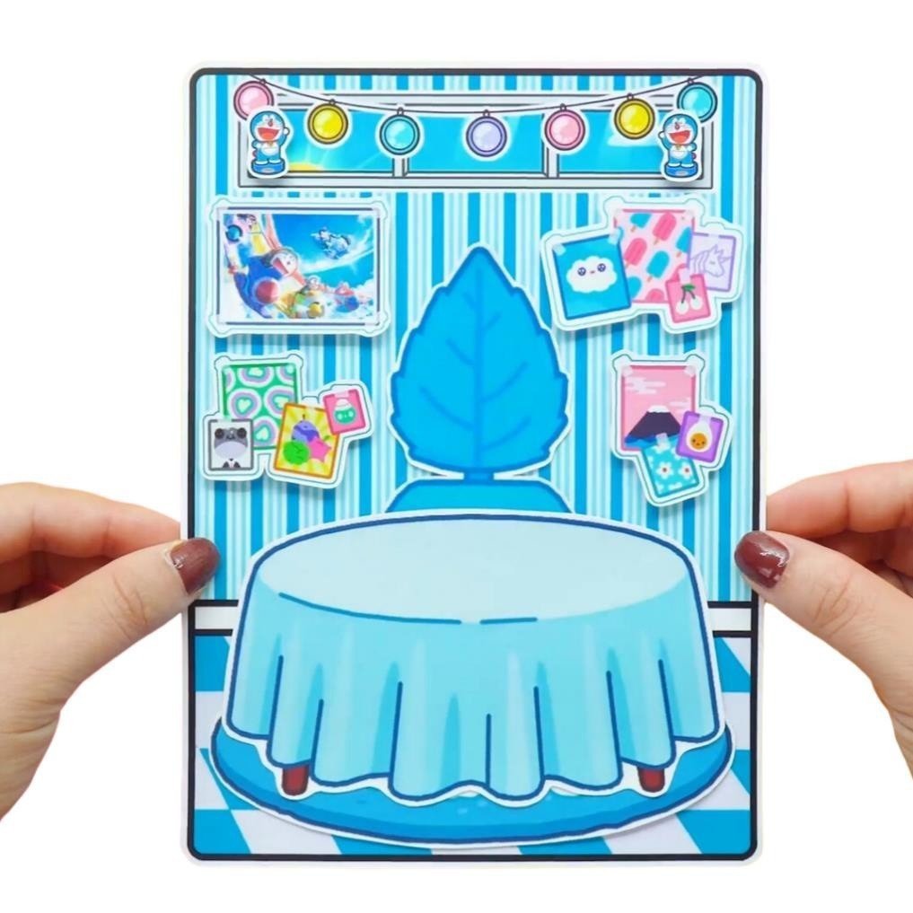 Đồ chơi bé gái ngôi nhà búp bê bằng giấy thủ công tocaboca học liệu bóc dán thông minh đồ chơi cho bé gái cô tiên xanh