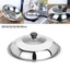 Nắp nồi có thể nhìn thấy bằng thép không gỉ FUHUIOT, Universal 28 / 30 / 32 / 34 / 36 / 38 CM, Phụ kiện nhà bếp Núm nhựa màu đen chịu nhiệt Chống bỏng Chảo chiên Nắp đĩa
