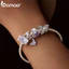 Bamoer 925 Sterling Sliver Charm Bướm Iris Mặt Dây Chuyền Phụ Kiện Series Cho Vòng Tay