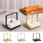 Hộp đựng khăn giấy bóng pha lê DELMER, Giá đỡ khăn ăn bằng sắt rèn bằng vàng / bạc / đen, Hộp đựng khăn ăn đế vuông trang trí sáng tạo Dã ngoại