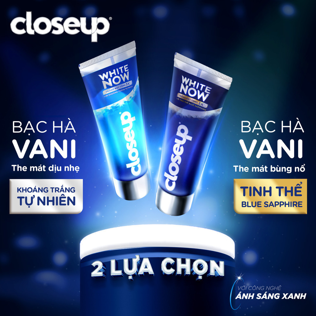 Ảnh Combo 6 Kem đánh răng Closeup White Now - Trắng Bật Tông 3X TỨC THÌ với Công nghệ Ánh Sáng Xanh 100g 3