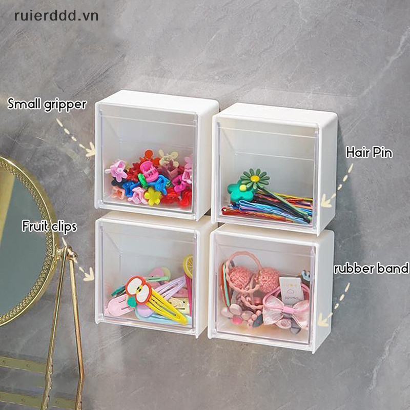 # NEW # Hộp lưu trữ treo tường Thiết kế Clam Giá đỡ lưu trữ bông nhựa.