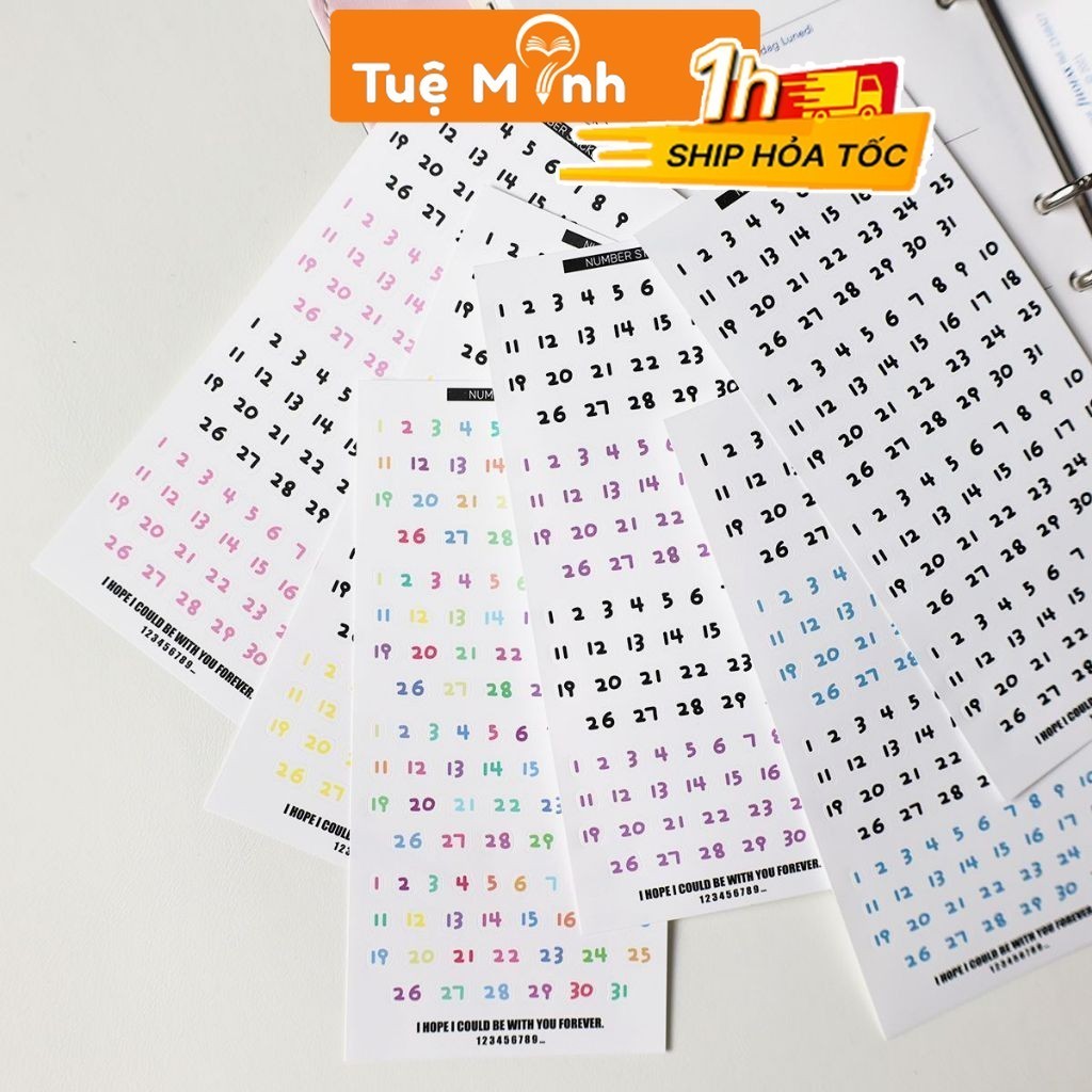 Sticker chữ kí tự viết tay STI81 Set miếng dán bảng chữ cái nhiều màu ...