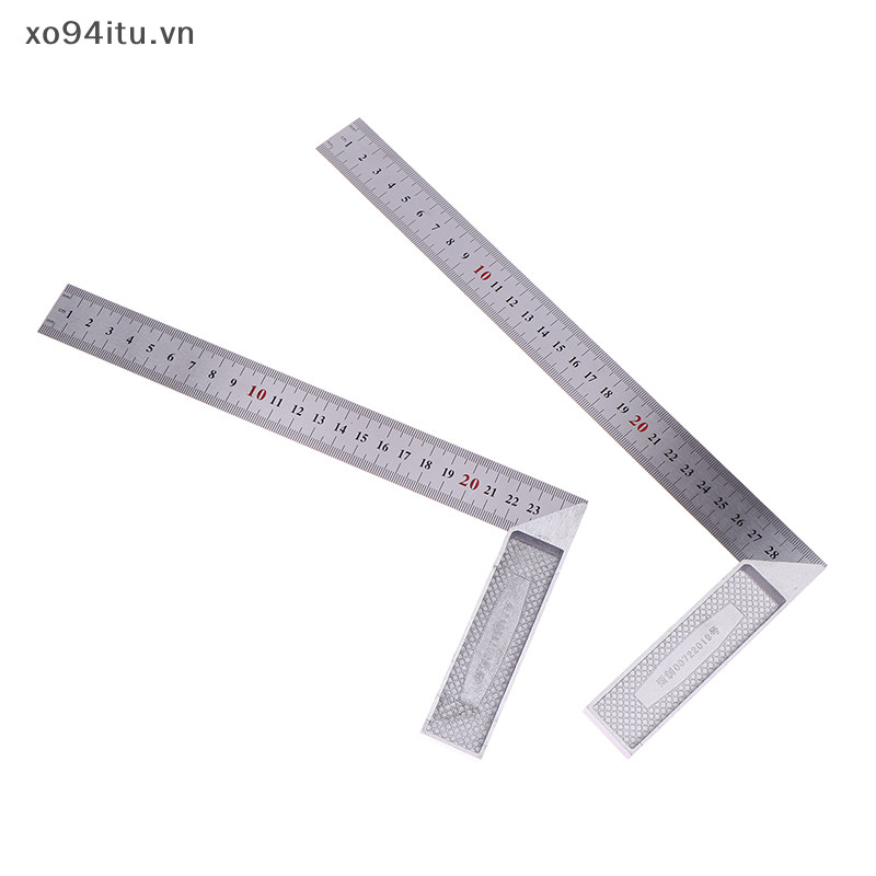 Xoitu Thép không gỉ Vuông Phải Thước Góc 90 Thước Xoay Chế Biến Gỗ Dụng Cụ Đo Góc Thước Vuông 250 / 300mm VN