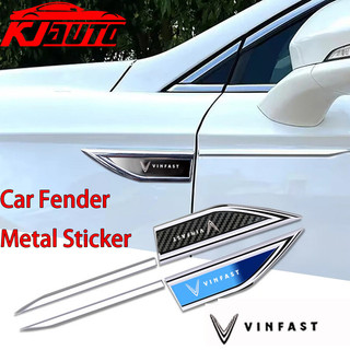 2 Cái / bộ Vinfast Xe Fender Kim Loại Miếng Dán Bên Ngoài Trang Trí Bên Phải Trái Đề Can Sửa Đổi Cho Vinfast Lux A Fadil President SA VF E34 Phụ Kiện