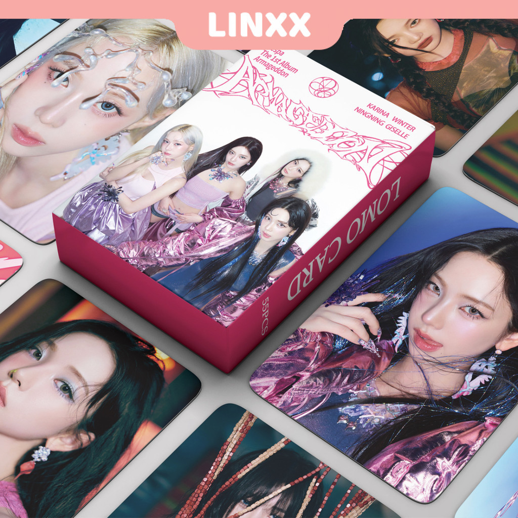 Linxx 55 Chiếc AESPA Armageddon Album Lomo Card Kpop Photocards Bưu Thiếp Series