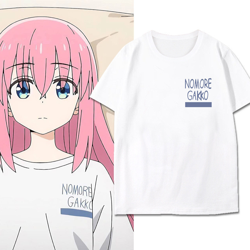Bocchi THE ROCK Gotoh Hitori Ijichi Nijika kessoku bando Vải Cosplay 3D Mùa Hè Áo Thun Anime Tay Ngắn