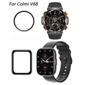 ColmiV68 ColmiM42 3 Cái 999D Full Cover HD Cong viền đen Kính cường lực cho Colmi V68 M42 Chống vân tay Đồng hồ chống cháy nổ Bảo vệ màn hình