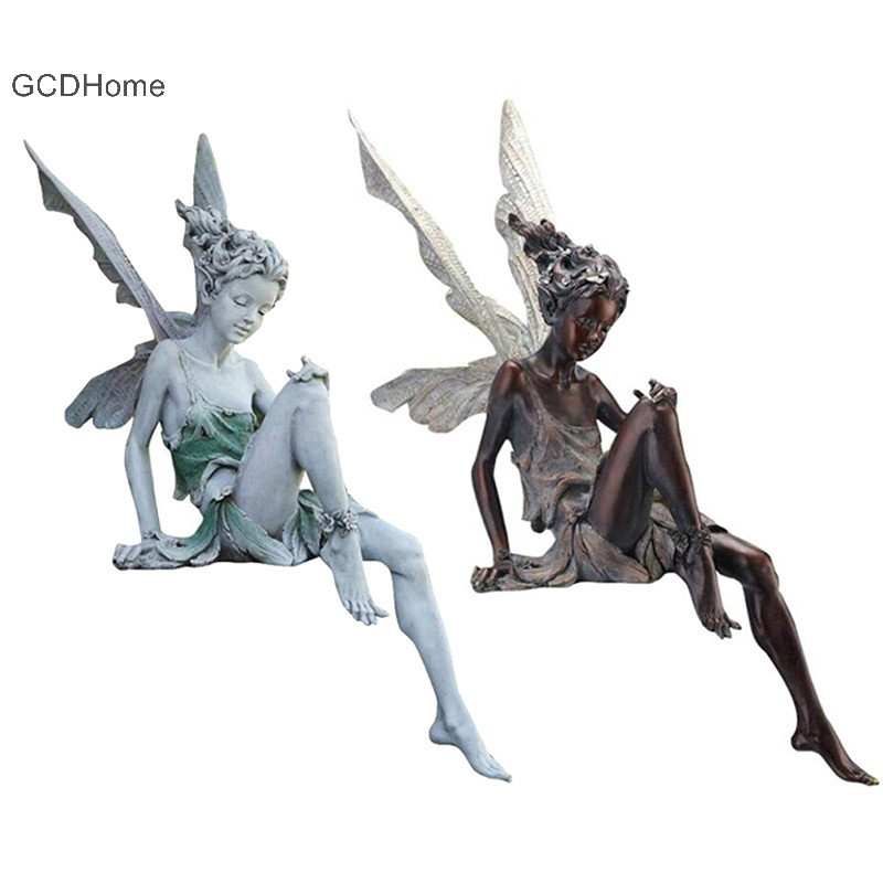 Gcdhome Sitg Làm Vườn Nhựa Tượng Cổ Tích Vườn Trang Trí Nhựa Thủ Công Sân Tượng HOT
