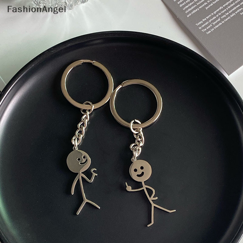 Fashionangel Interesg Phù Hợp Với Mọi Người Hơn Trái Tim Ngón Tay Giữa Cặp Đôi Móc Khóa Ins Cá Tính Dễ Thương Ngộ nghĩnh Sinh Viên Túi Mặt Dây Chuyền TH