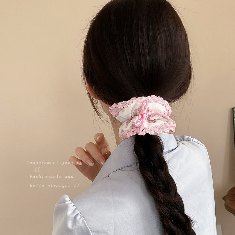 Dây buộc tóc ren mới, màu ấm áp, dành cho phụ nữ