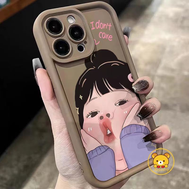 Ốp Điện Thoại Vivo Y28 Y17S Y28 Y36i Y27S Y50 Y30 Y27 Y35 Y16 Y36 4G Y55 Y75 Y30 T1 Y56 Y76 Y76S Y74S Y77 Y77E Y78 Y78 + Vỏ Bảo Vệ Cô Gái Dễ Thương