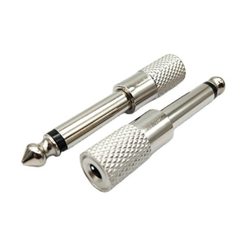 Bộ chuyển đổi tai nghe RR 6 35mm đến 3 5mm 3 5mm 1 8in Nữ sang 6 35mm 1 4in Adapter